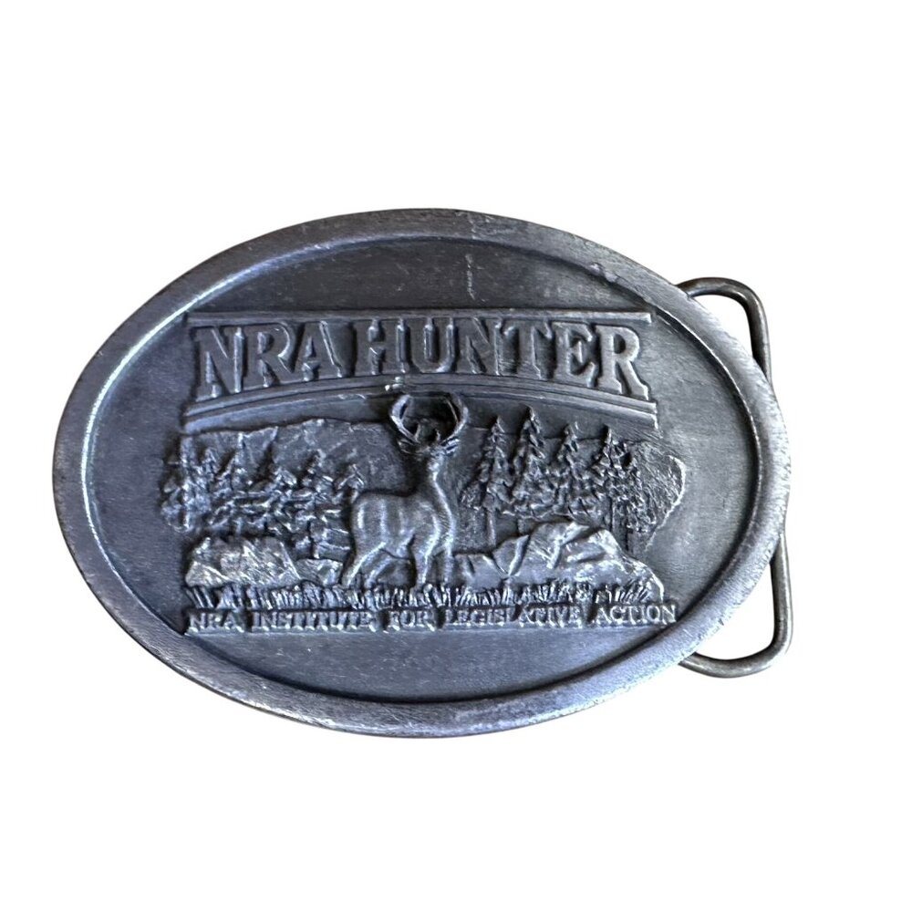 Belt Buckle NRA Hunter NRA Institute For Legislative Action 1980s USA Made